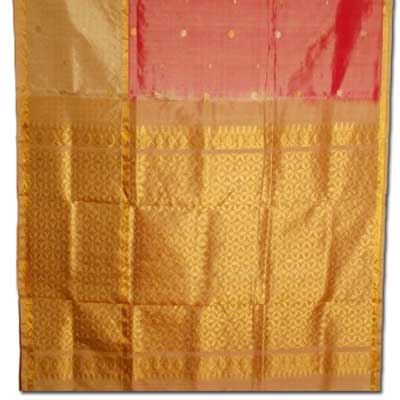 "Exclusive pink color Venkatagiri pattu Saree - SLSM-10 - Click here to View more details about this Product